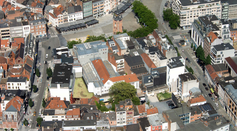 vluchtfoto site rijselsestraat graanmarkt kortrijk